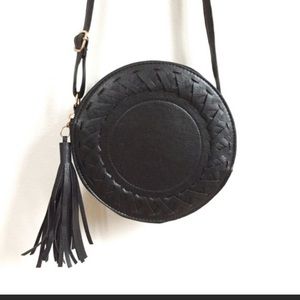 Boho Black Tassel Bag Purse